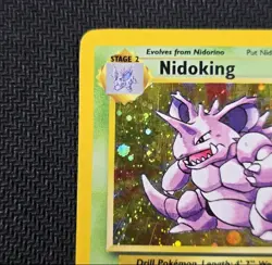 2000 Nidoking 11/130 Base 2 Holo Rare LP English Pokemon WOTC Card Vintage - Image 3