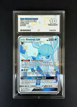 Pokemon Glaceon GX SV55/SV94 Hidden Fates Ace Gem Mint 10 *PERFECT SUBGRADES* - Image 1