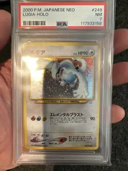 PSA 7 Lugia Holo Rare #249 Japanese Neo Pokemon 2000 Old Back NM - Image 4