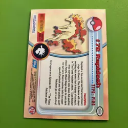 2000 Pokemon Topps Rapidash #78 TV Animation Blue Logo - Image 2