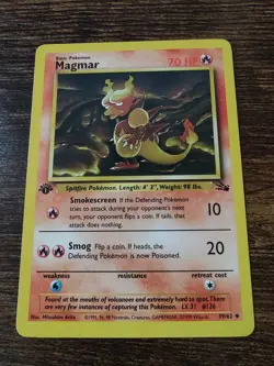 Pokemon Fossil 1st Edition Magmar 39/62 Non Holo NM-MINT - Image 1