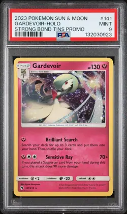 2023 POKEMON SUN & MOON STRONG BOND TINS PROMO #141 GARDEVOIR-HOLO PSA 9 - Image 1