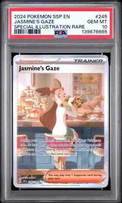 2024 POKEMON SSP EN-SURGING SPARKS #245 JASMINE'S GAZE PSA 10 - Image 1