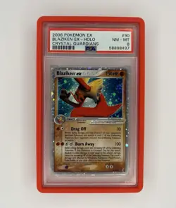 Pokemon TCG Blaziken EX Holo Ultra Rare Crystal Guardians Series 90/100 PSA 8 - Image 1