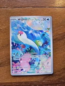 Pokemon Wiglett 206/198 Scarlet Violet Base Illustration Rare Full Art Gold Star - Image 1
