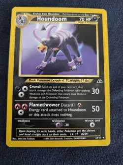 Pokemon Houndoom 23/75 Neo Discovery Non Holo Rare - Image 4