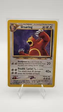 Pokemon TCG Neo Discovery Ursaring Non Holo Rare 34/75 VTG 2001 WOTC NM - Image 1