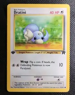 Pokemon TCG Dratini 1st Edition Team Rocket Common 53/82 - NM Near Mint - Image 1