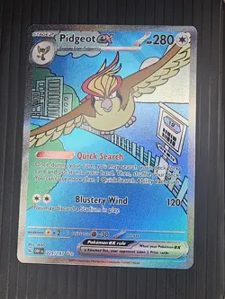 Pidgeot ex 225/197 SV03: Obsidian Flames Special Illustration Rare Pokemon Card - Image 1