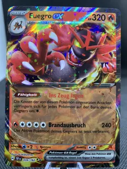 Fuegro ex TEF 034/162 Gewalten der Zeit Deutsch/German Double Rare Pokemon Card - Image 1