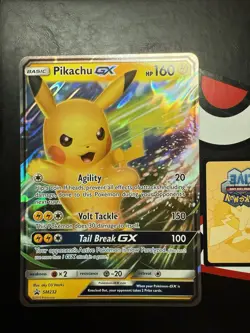 Pikachu GX SM232 Ultra Rare Holo Full Art Pokemon Sun & Moon NM/M Jumbo Card - Image 1