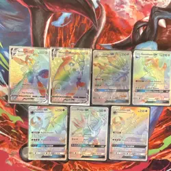 Pokemon Lot Rainbow GX VMAX Full Art Holo Card Lot Scizor Morpeko Solgaleo - Image 1