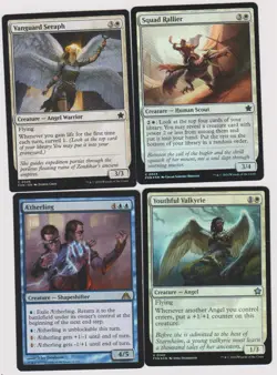 BLUE -WHITE ANGEL- HUMAN DECK 40X CARDS MTG MAGIC N-MINT N- PLAYED FOILS M-29 - Image 1