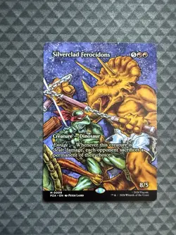 MTG Silverclad Ferocidons #0009 Borderless M TMNT Source Material (PZA) - Image 1