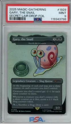 Magic the Gathering Gary, the Snail - Foil PSA 9 - Image 1