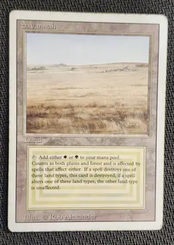 MTG Savannah Revised Dual Land, MP Condition - Image 1