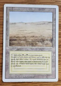 MTG Savannah Revised Dual Land, MP Condition - Image 3