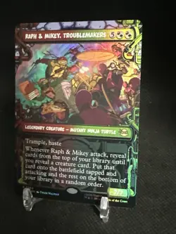Raph & Mikey, Troublemakers Showcase Foil Teenage Mutant Ninja Turtles Rare 0250 - Image 2