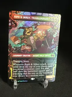 Raph & Mikey, Troublemakers Showcase Foil Teenage Mutant Ninja Turtles Rare 0250 - Image 3