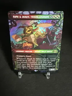 Raph & Mikey, Troublemakers Showcase Foil Teenage Mutant Ninja Turtles Rare 0250 - Image 4