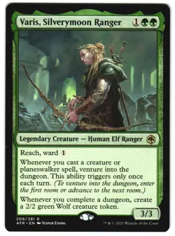 Varis, Silverymoon Ranger 209 R Adventures in the Forgotten Realms Near Mint MTG - Image 1