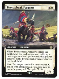 Bronzebeak Foragers (Extended Art) 37 Commander The Lost Cavern of Ixalan NM MTG - Image 1