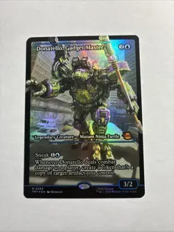 Donatello, Gadget Master (Showcase) TMNT Foil MTG Plus Bonus Rare!!! - Image 1