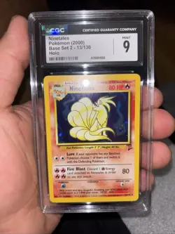 CGC 9 Ninetales Holo 13/130 Base Set 2 2000 Pokemon Card - Image 1