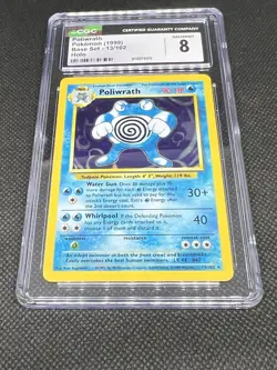 CGC 8 Poliwrath 1999 Base Set 13/102 Holo Pokemon Card - Image 1