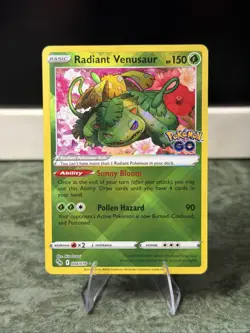 🔥 Radiant Venusaur #004/078 Radiant Rare NM/M | Pokemon GO - 2022 Pokemon Card - Image 1