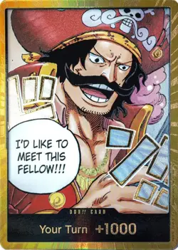 One Piece DON!! Card (Gol.D.Roger) (Gold) - Foil, Near Mint Carrying On His Will - Image 1