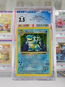 CGC 2.5 Blastoise 1999 Base Set 2/102 Shadowless Holo Pokemon Card - Image 1