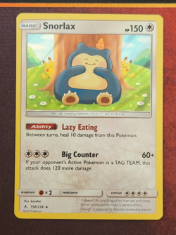 Pokemon TCG Snorlax 158/214 Unbroken Bonds Holo Rare NM Card 3 - Image 1