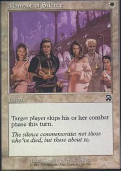 1x Moment of Silence - Foil - Mercadian Masques - Near Mint, English - MTG! - Image 1