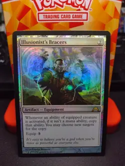 MAGIC THE GATHERING ILLUSIONIST'S BRACERS HOLO MINT - Image 1