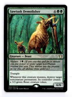 Sawtusk Demolisher 64 Commander 2020 R MTG LP - Image 1