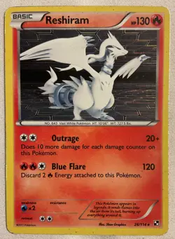 Reshiram 26/114 Black & White Holo MP Pokemon TCG - Image 1