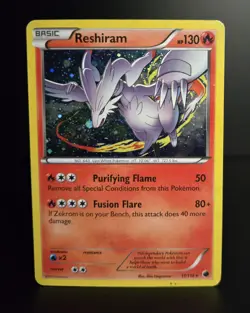 Pokemon TCG - RESHIRAM #17 - COSMOS HOLO - PROMO - BW PLASMA FREEZE (2013) - MP - Image 1
