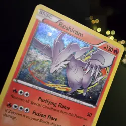 Pokemon TCG - RESHIRAM #17 - COSMOS HOLO - PROMO - BW PLASMA FREEZE (2013) - MP - Image 2