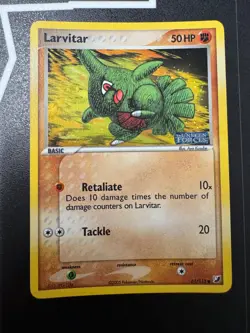Pokemon Larvitar EX Unseen Forces Reverse Stamped Ultra Rare Holo Card - Image 1