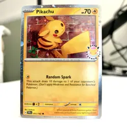 2026 Pokemon Day Pikachu 051 Stamped Promo w/ Swirl! Just above head! - Image 2