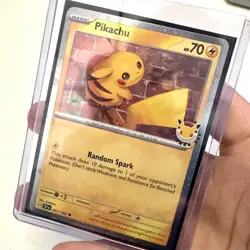 2026 Pokemon Day Pikachu 051 Stamped Promo w/ Swirl! Just above head! - Image 4