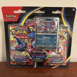 Pokemon TCG Mega Evolution Phantasmal Flames 3-Pack Blister Weavile Promo - Image 1