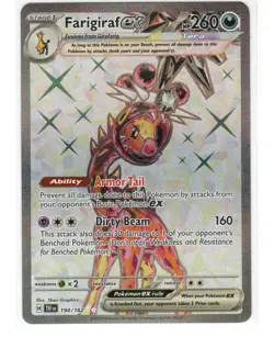 Pokemon TCG Farigiraf ex 194/162 Temporal Forces Ultra Rare NM - Image 1