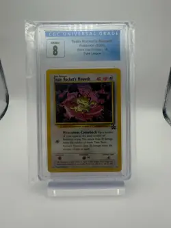 TEAM ROCKET'S MEOWTH POKEMON 2000 BLACK STAR PROMO POKEMON LEAGUE CGC 8 - Image 1