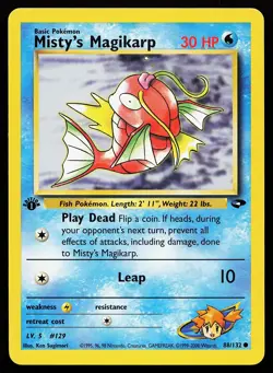 Misty's Magikarp 88/132 Common 1st Edition Gym Challenge Pokemon Card - Image 1