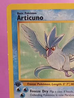 Pokemon TCG Articuno 17/62 Fossil 1st Edition Regular Rare Moderately Played - Image 3