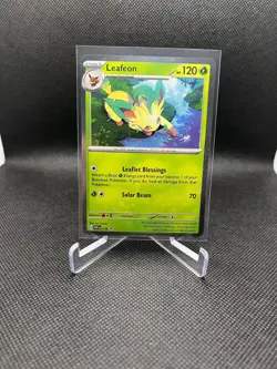Pokemon Scarlet and Violet Prismatic Evolutions Leafeon 170 Cosmo Holo HP 120 - Image 1