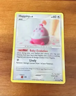 Pokemon TCG Happiny LV. 8 14/17 HP 60 Basic Baby Evolution 2008 Holo - Image 1