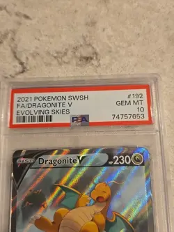 Pokemon 2021 Dragonite V 192/203 Alt Art Evolving Skies GEM MINT PSA 10 - Image 2